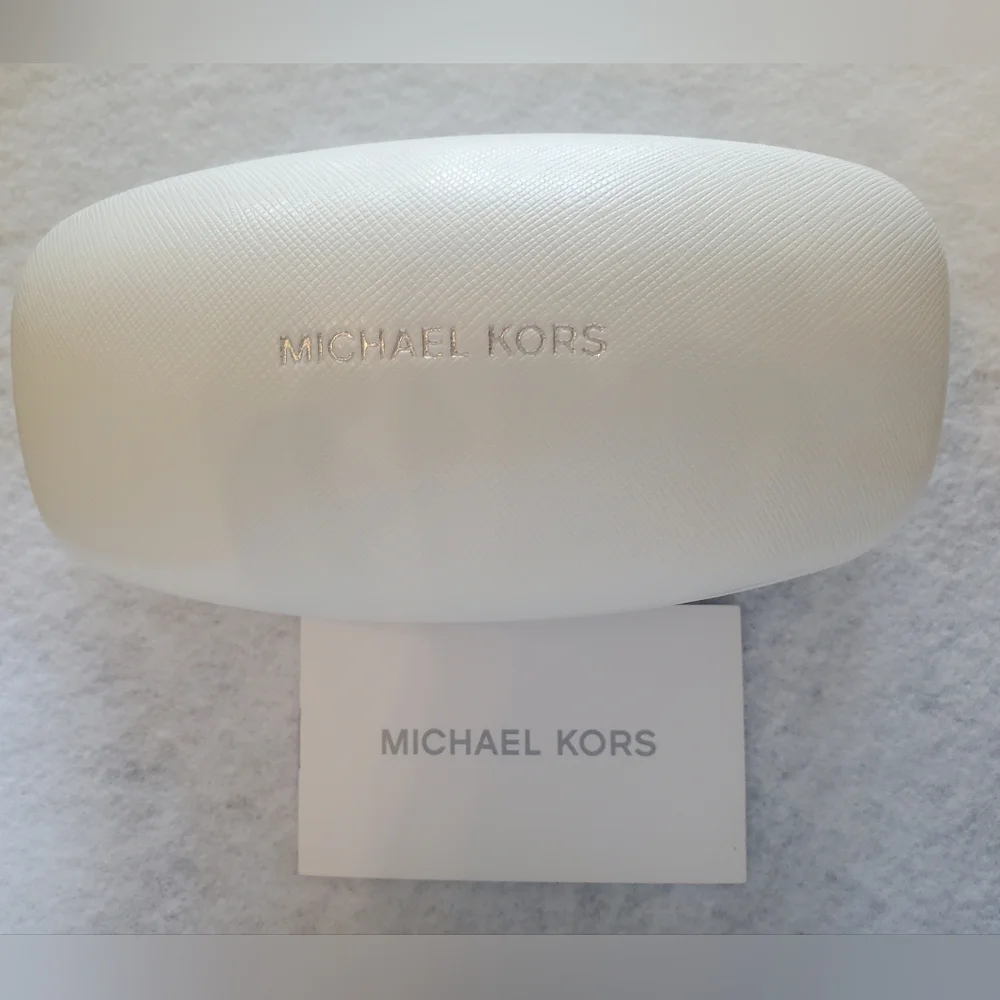 NWOT Michael Kors White Glasses Case